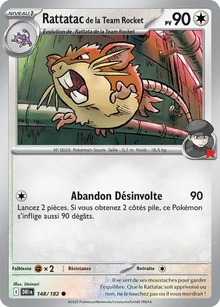 148/182 - Rattatac de la Team Rocket - EV10 Rivalités Destinées