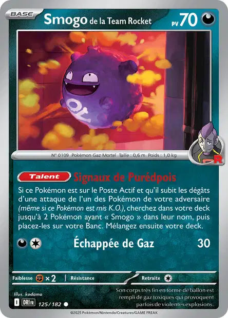 125/182 - Smogo de la Team Rocket - EV10 Rivalités Destinées