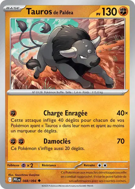 048/94 - Tauros de Paldéa  - ME02 Flammes Fantasmagoriques