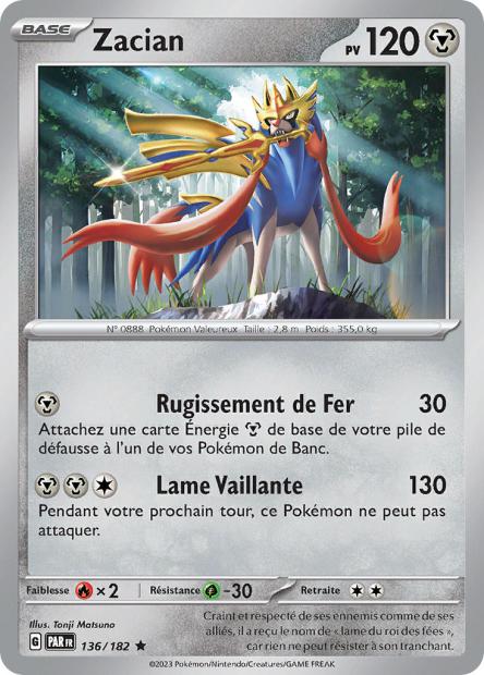 136/182 - Zacian - EV4 Faille Paradoxe