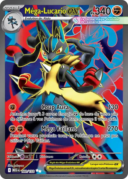 160/132 - Mega Lucario Ex - ME01 Méga-Évolution