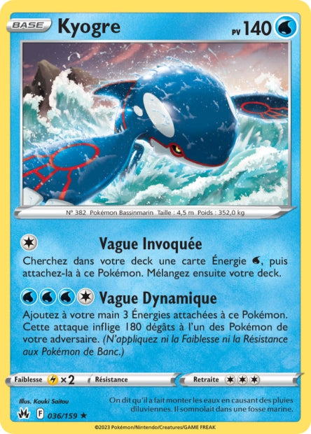 036/159 - Kyogre - EB12.5 Zénith Suprême