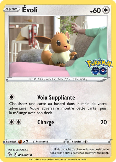 054/078 - Evoli - EB10.5 Pokémon Go