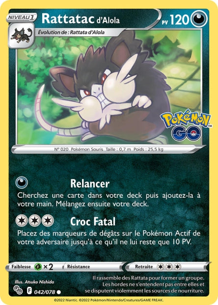 042/078 - Rattatac d'Alola - EB10.5 Pokémon Go